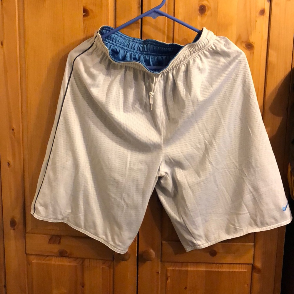 Nike blue white reversible shorts size m